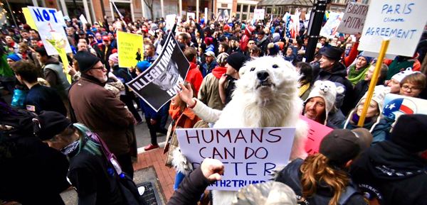 Frostpaw at the Women's March