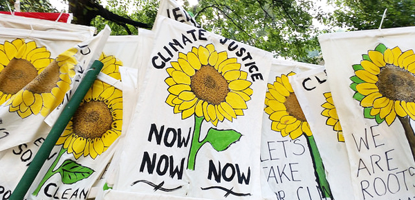 Peoples Climate March signs
