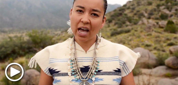Earth2Trump video still with Lyla June