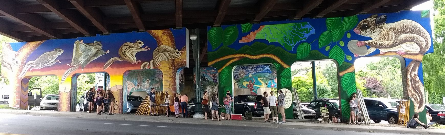 Flying squirrel mural
