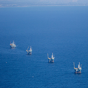 Offshore oil rigs